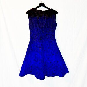 Pinkyotto Royal Blue & Black Ombré Fit & Flare Dress – Size 4